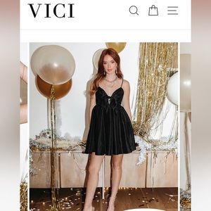 Vici black baby doll dress